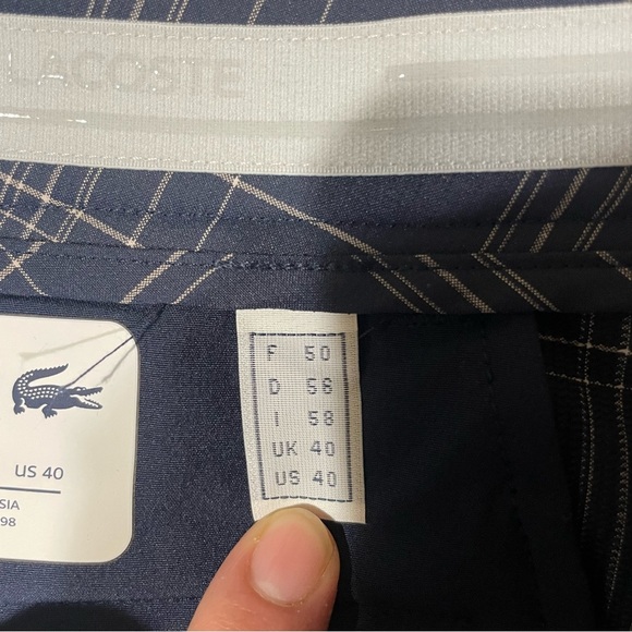 Lacoste Mens Twill Navy Blue Classic Fit Alligator Logo Shorts Size 40 - Picture 6 of 9